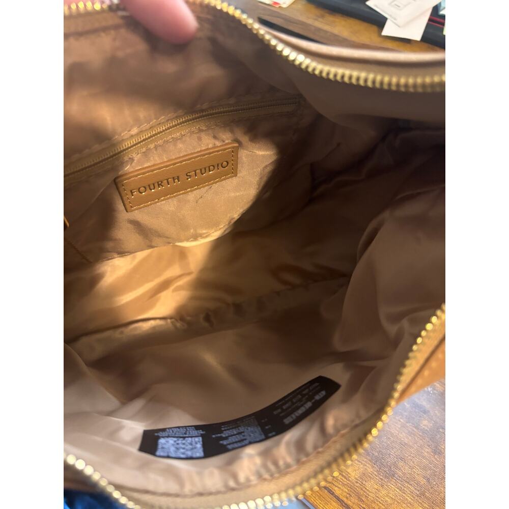 NEW 4th And Reckless Una Faux Suede Crescent Bag 12x11x4" Tan Everyday Purse - Picture 2 of 7